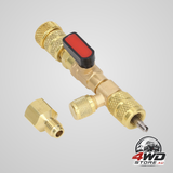 Valve core remover 1/4SAE 5/16SAE port air conditioning line repair tool for R12 R122 R410