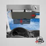 1 piece car sun visor extension anti glare UV protection black