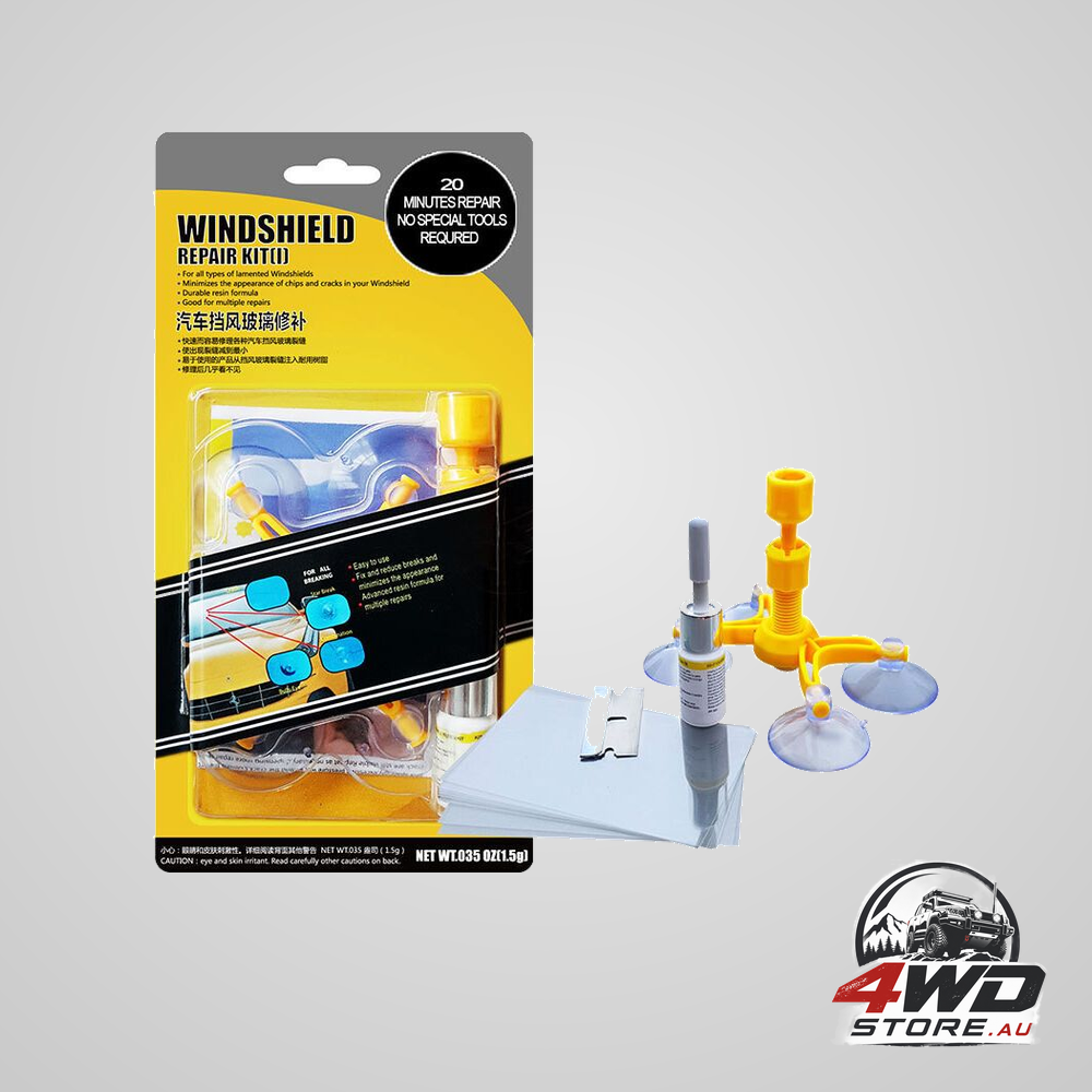 Windshield repair kit cracked glass repair glue for chips bubbles