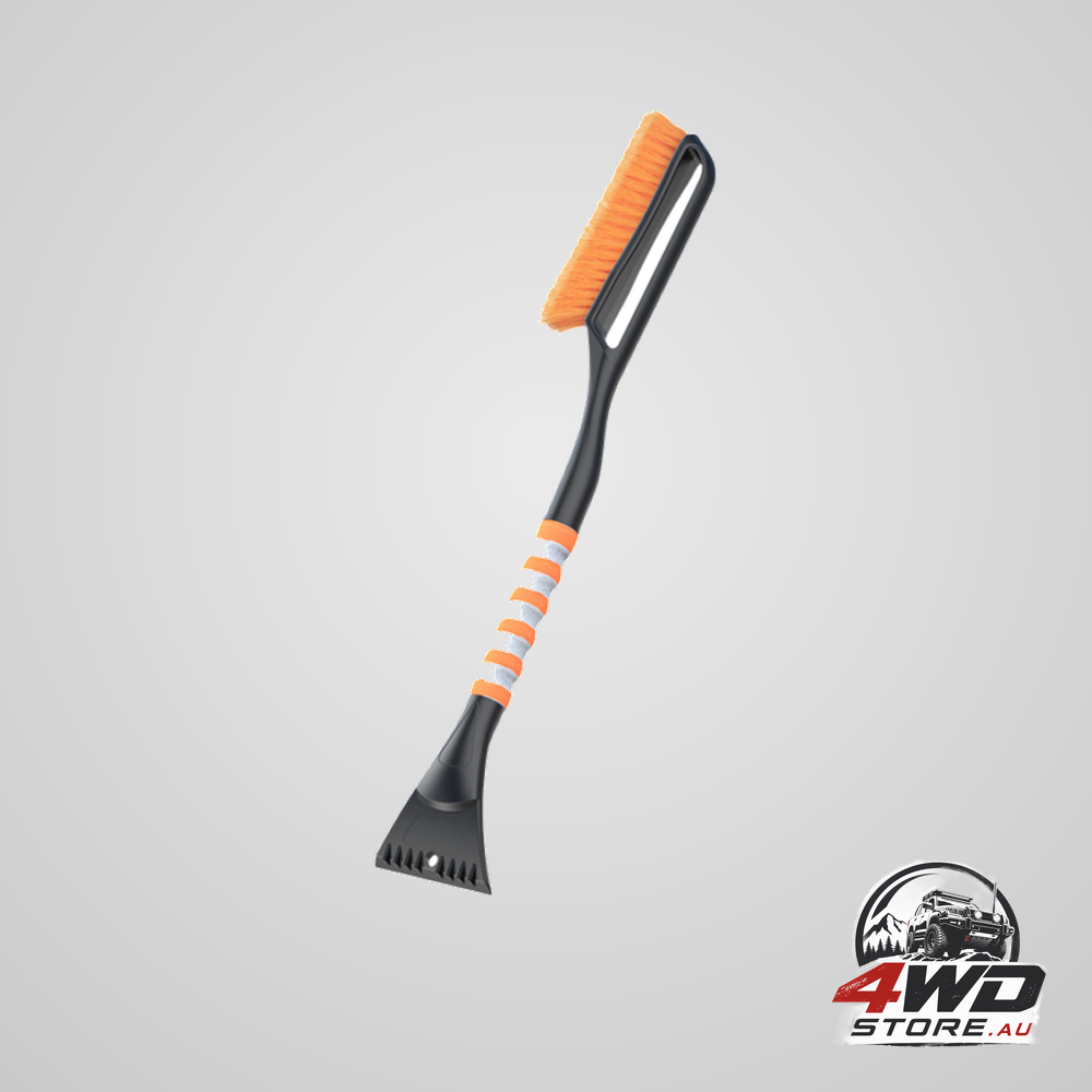 27in car snow brush and ice scraper 2-in-1 detachable car windshield winter clearing tool with soft foam grip & paint-safe