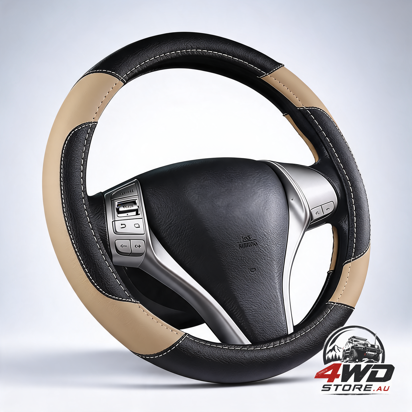 Leather car steering wheel cover non-slip car wheel cover protector breathable microfiber leather universal fit for most cars