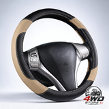 Leather car steering wheel cover non-slip car wheel cover protector breathable microfiber leather universal fit for most cars