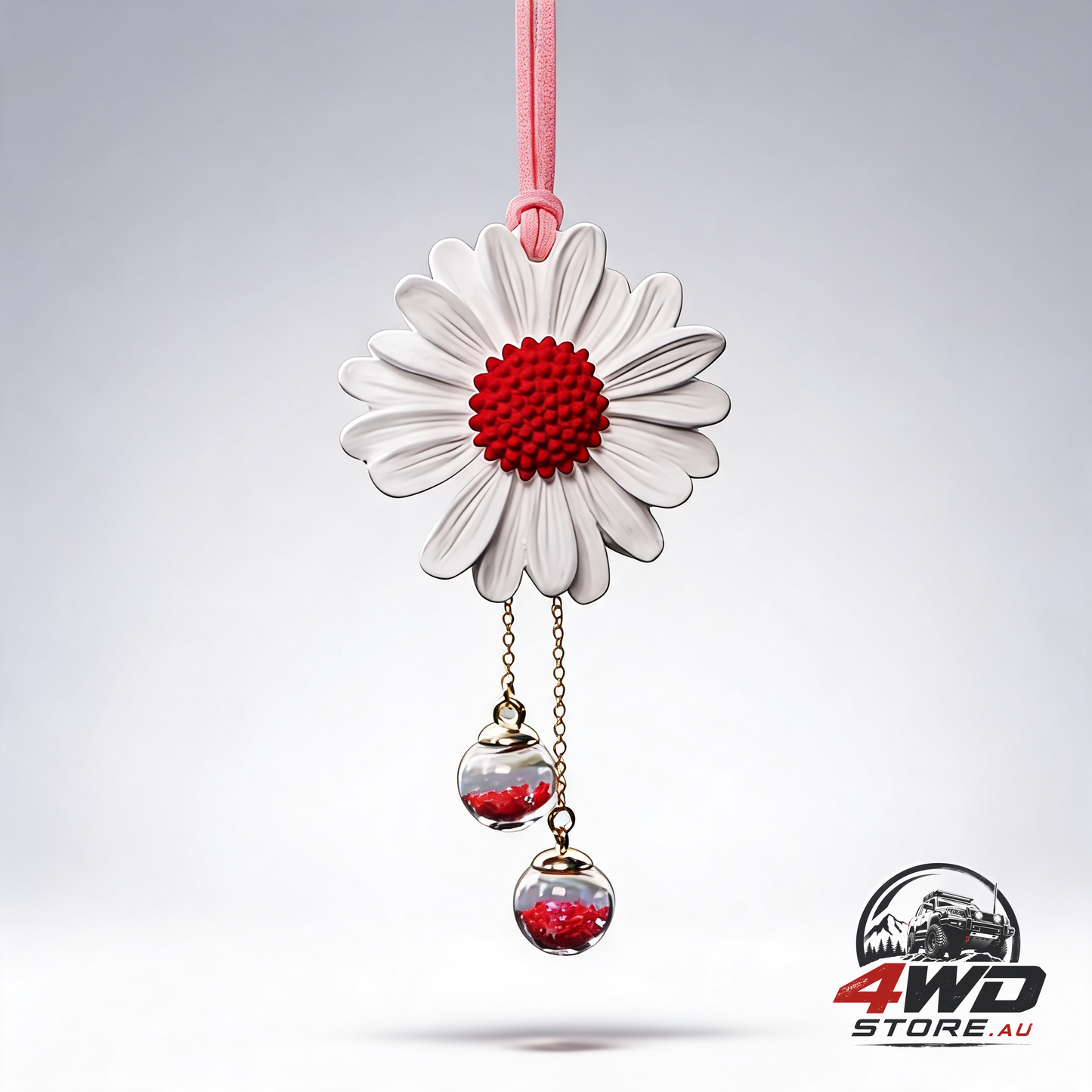 Daisy car hanging ornaments for women girls cute sunflower car rear view mirror hanging charms
