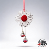 Daisy car hanging ornaments for women girls cute sunflower car rear view mirror hanging charms
