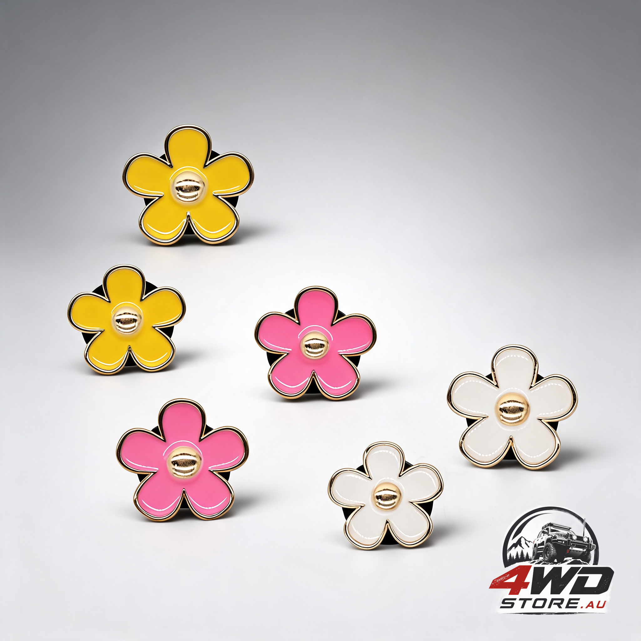 6pcs flowers car air freshener vent clips pink yellow white daisy flowers air vent clip car accessories for women