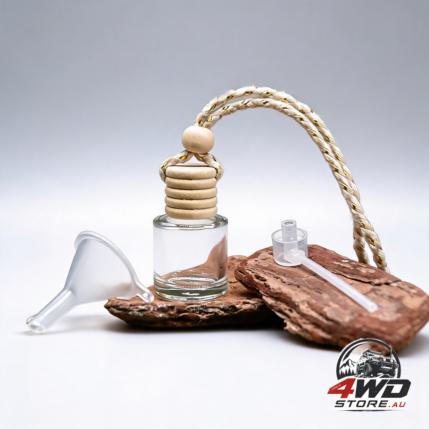 3 set of empty car diffuser bottles with long-nozzle sprayer and funnel