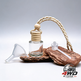 3 set of empty car diffuser bottles with long-nozzle sprayer and funnel