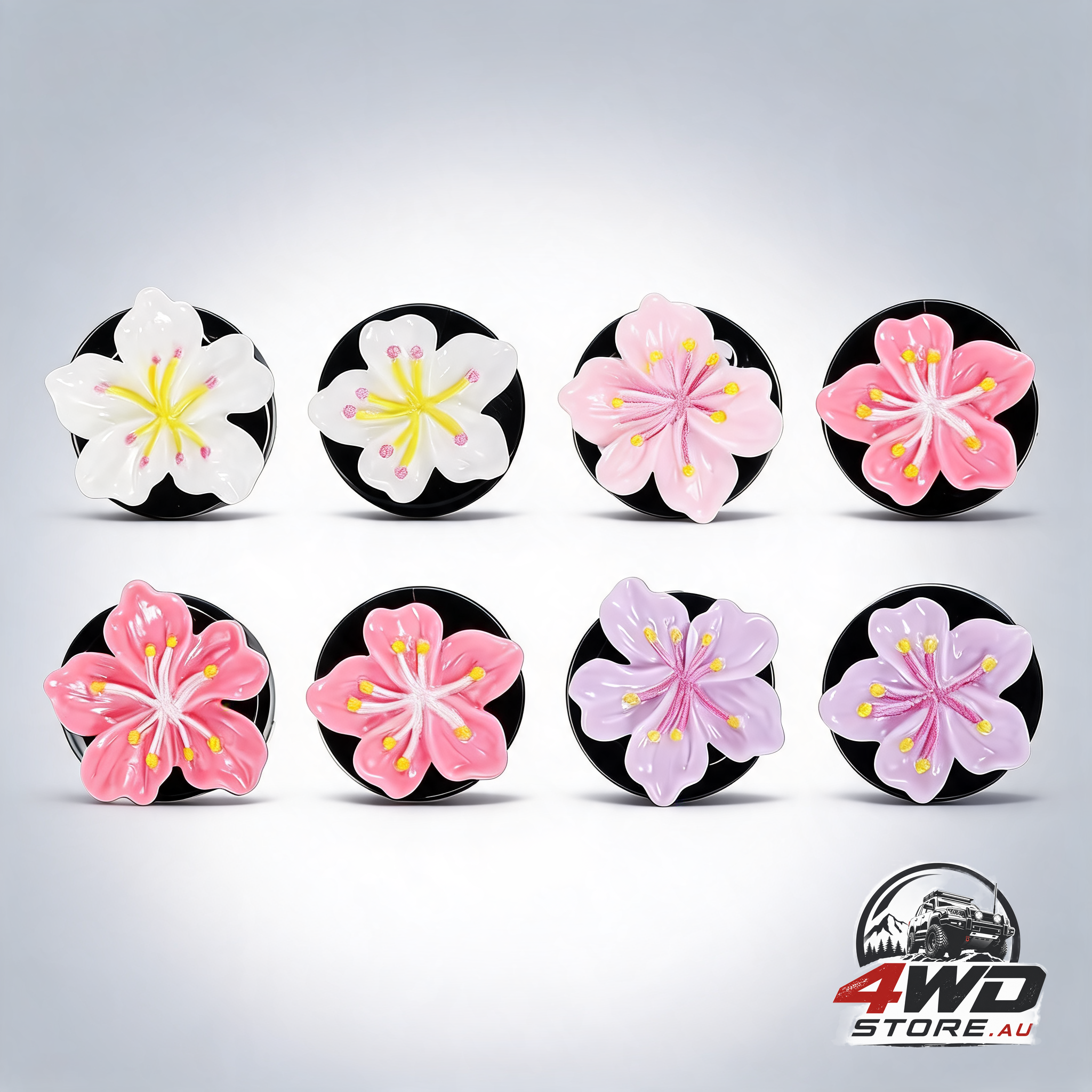 8Pcs cute car air freshener vent clips resin flower vent clips