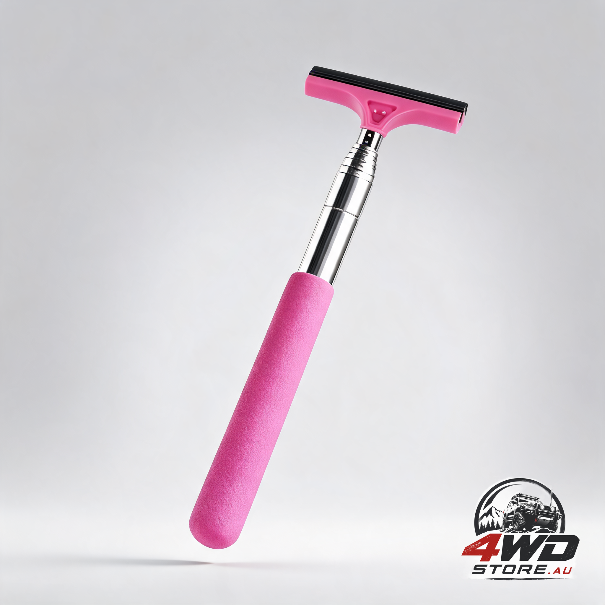 Telescopic car mirror wiper ABS & stainless steel 98cm extendable