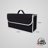 Foldable car trunk organiser durable felt storage box with magic tape closure