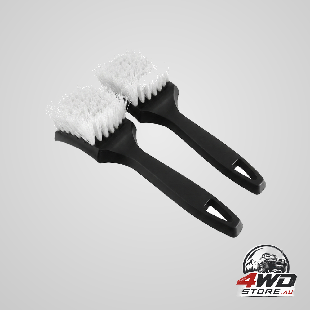 Car tyre & detailing brush 2-Pack stiff bristle scrubber for wheels