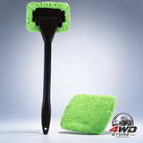Car windshield cleaning brush with 5 replacement microfiber pads defogging wiper tool glass cleaner