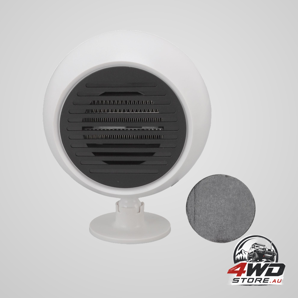 Car heater constant temperature low noise wide angle 360° adjustable car heater fan white 12V