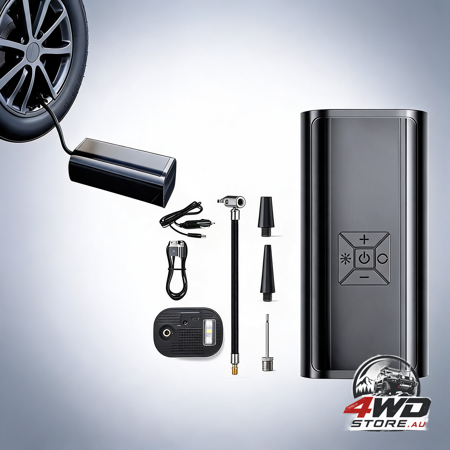 Electric car air pump with digital display