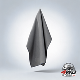 Grey coral fleece & suede microfiber cloth double-sided car wash towel