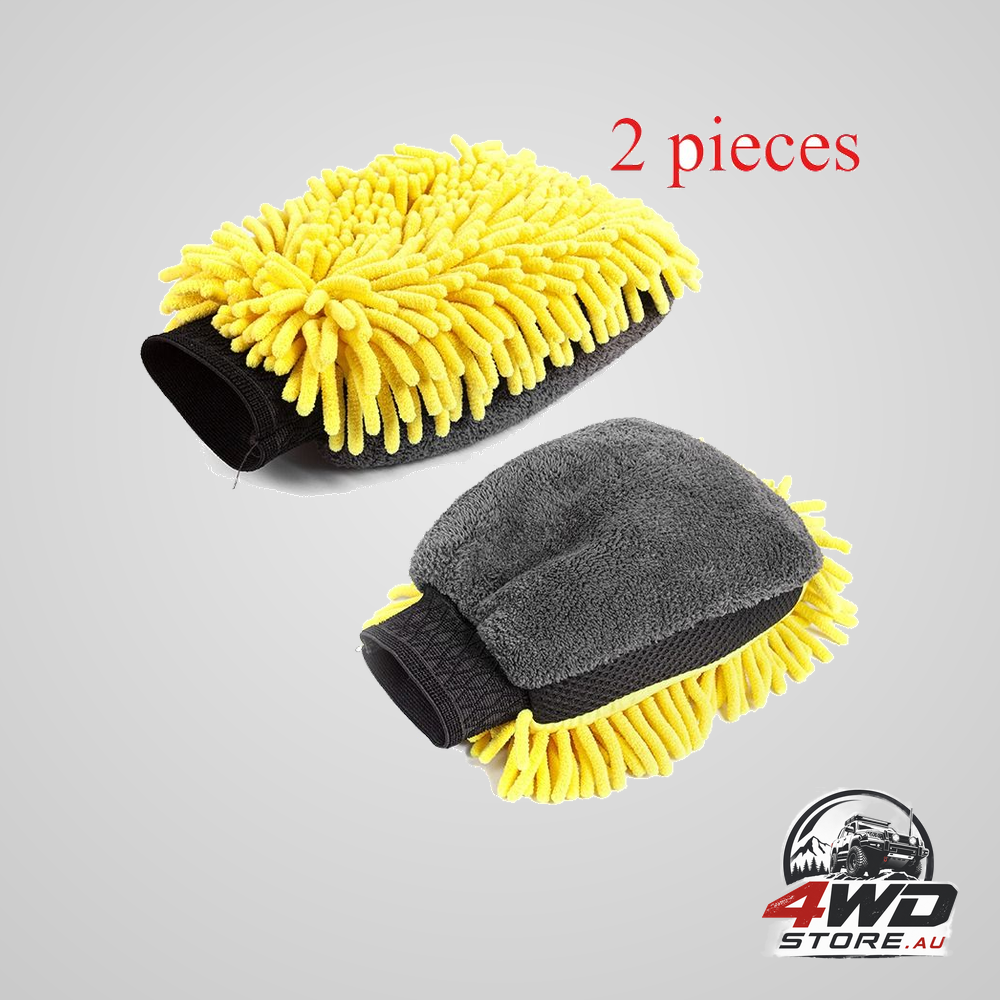 Car chenille washing gloves thickened waterproof car wipes easy-lathering and stain-removing