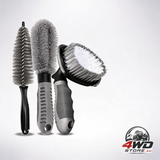 3-piece car tyre and wheel rim cleaning brush heavy duty PP bristles