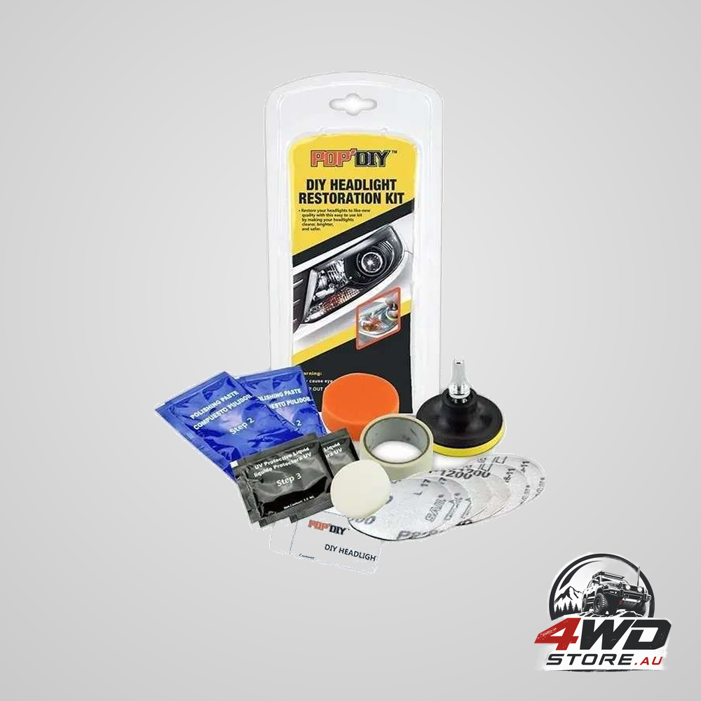 Headlight polishing kit multicolour cleans polishes increases clarity safety