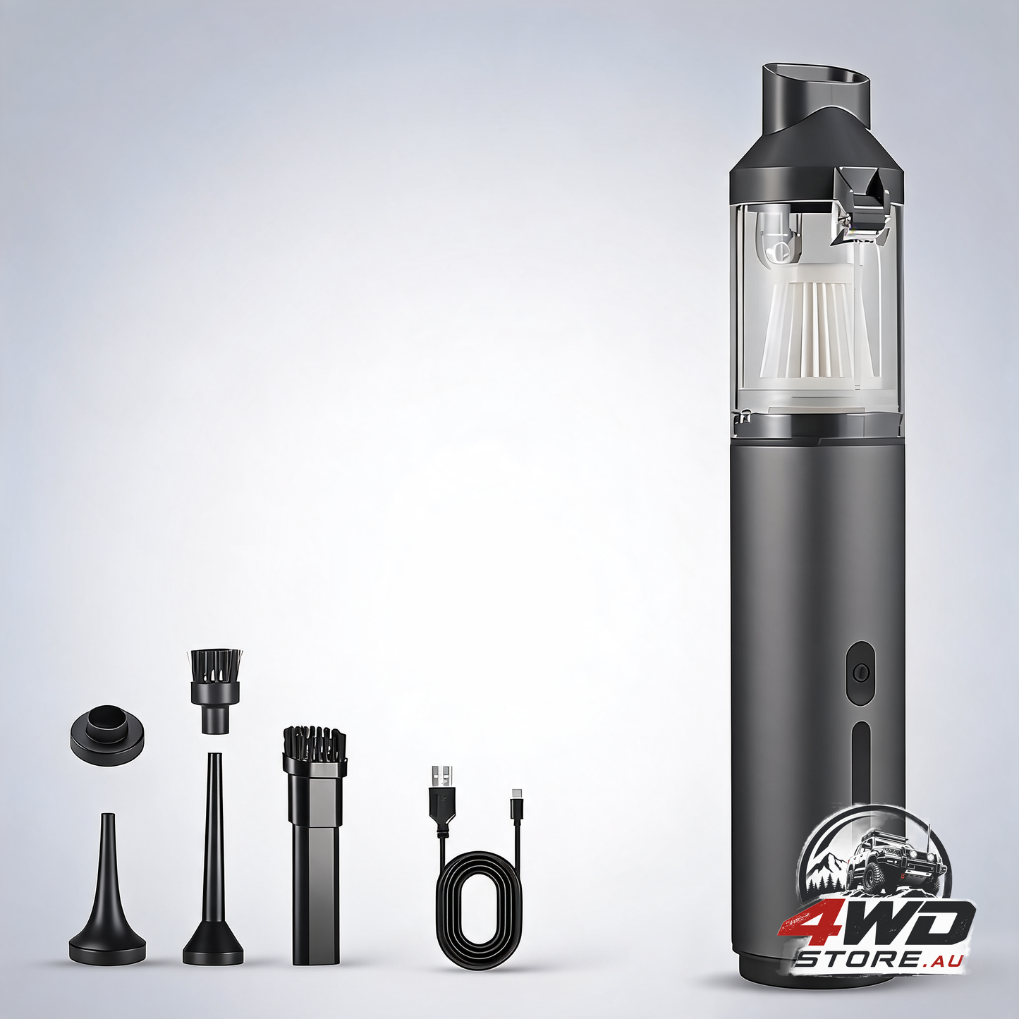 4-in-1 cordless handheld vacuum with suction & blower modes 170ml dust cup