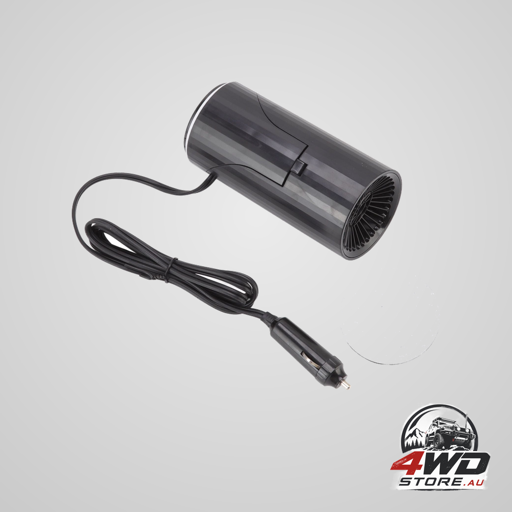 Black portable car heater quick heating automatic overheat protection car windshield defroster 150W 24V