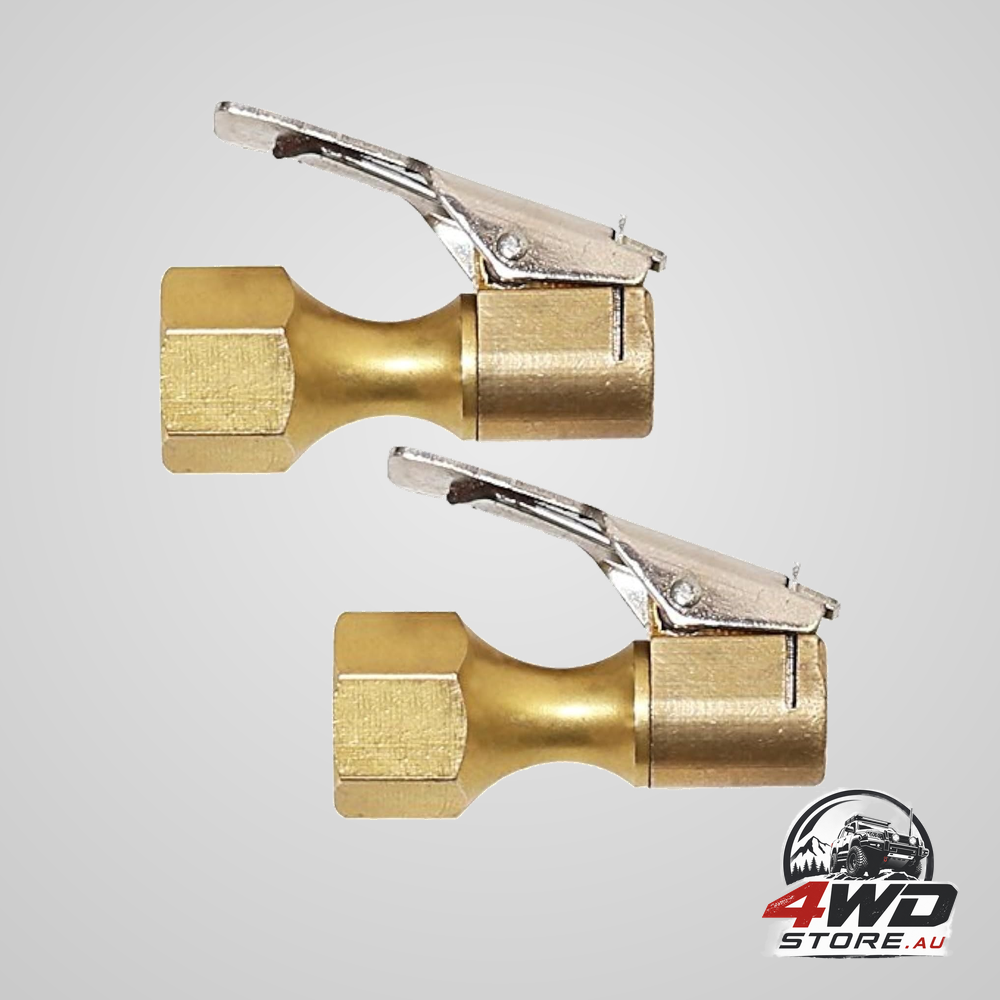 2 pack open flow straight lock-on air chuck with clip for tyre inflator