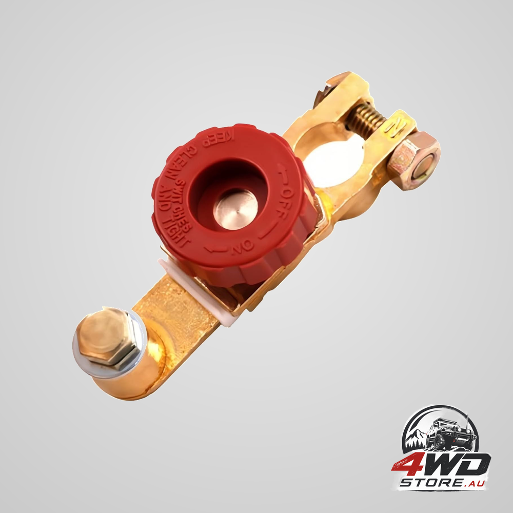 Top post battery disconnect switch 12V 125A heavy duty brass marine car truck RV boat anti-corrosion quick release knob for