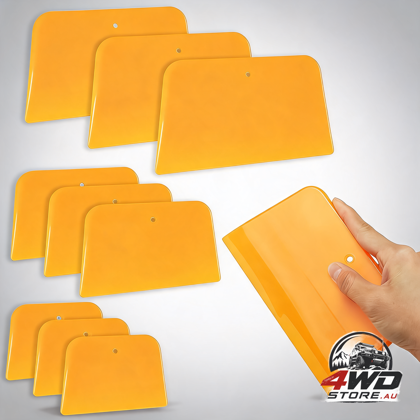Body filler spreader 9-Pack reusable plastic auto body spreader tools for car applying fillers