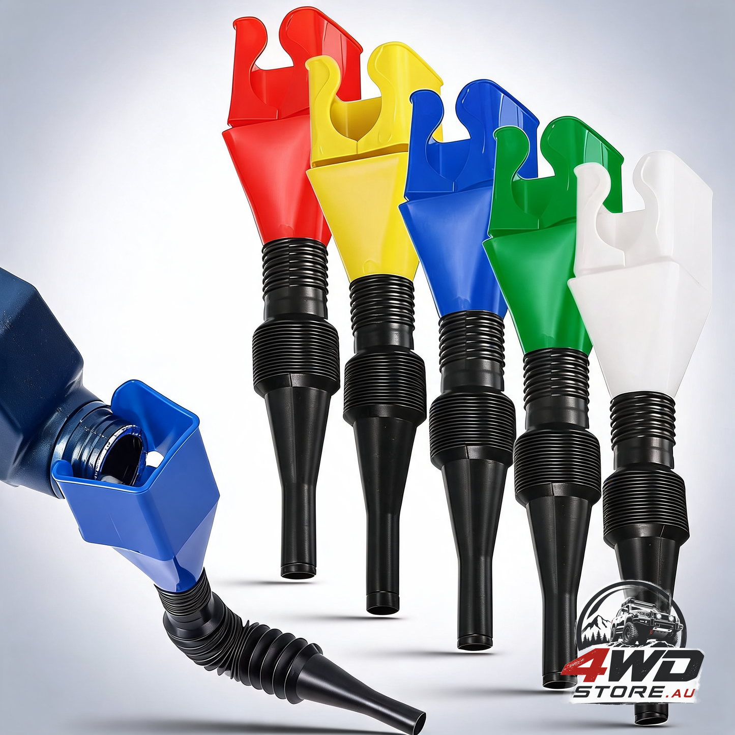 Universal household folding buckle funnel 5-Pack plastic multicolour
