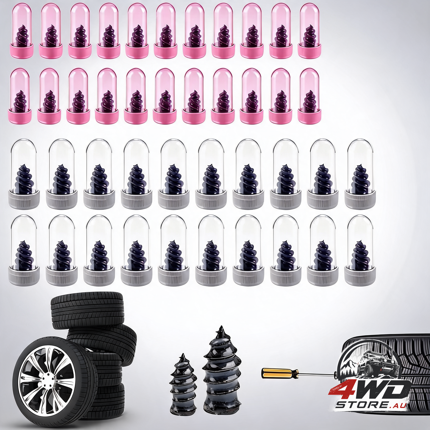 Tyre repair rubber nails kit with 2 sizes 2026 tyre repair tools for car