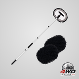Telescopic car cleaning mop with 4-Section aluminium pole rotating microfiber head