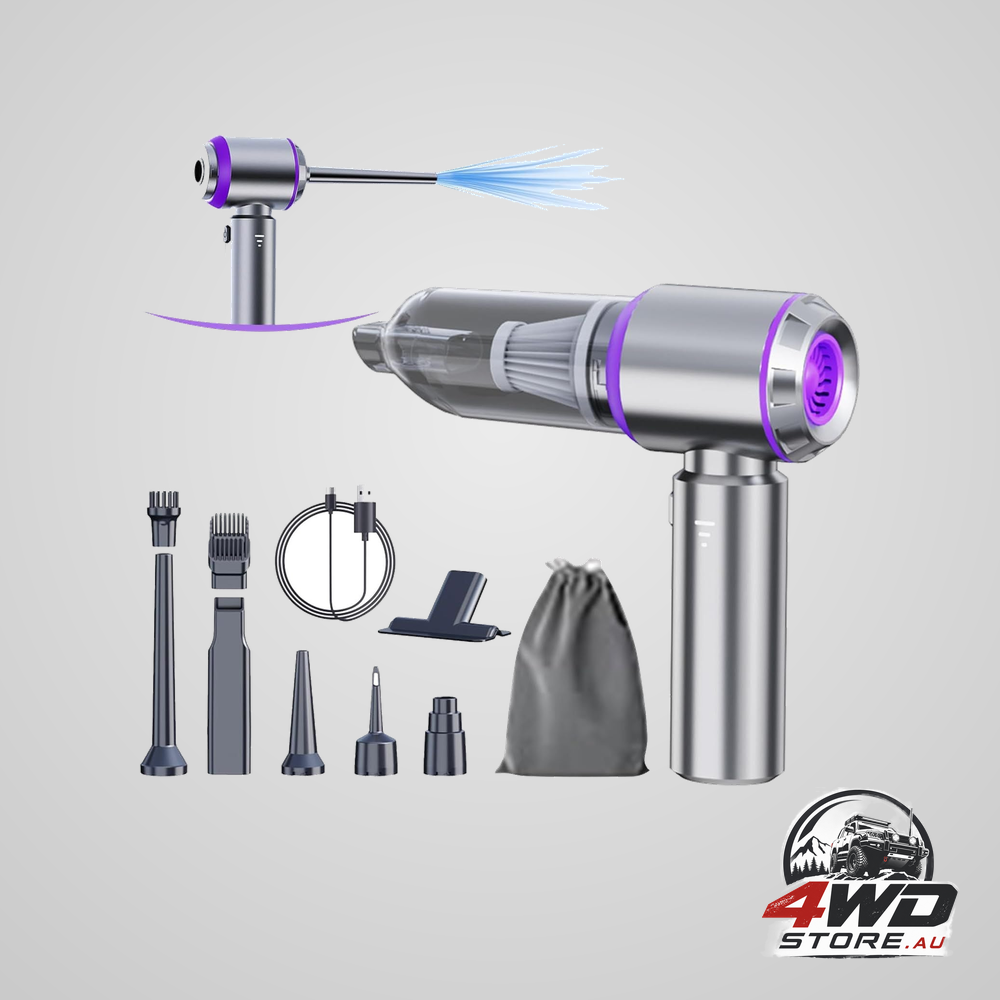 Cordless handheld vacuum & air duster with dual suction/blow modes