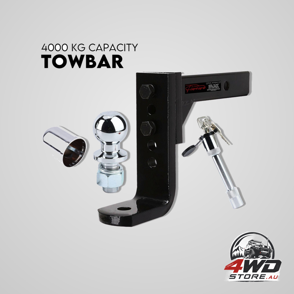 Adjustable drop towbar tow bar ball mount tongue 2in hitch trailer 4000kg