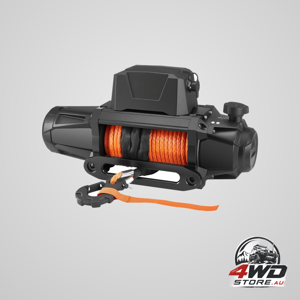 Electric winch 5400 kg load capacity 12V DC truck winch with Φ9.5 mm x 28 m synthetic rope