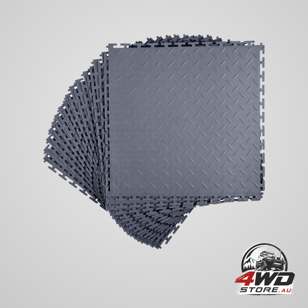 Garage floor tiles interlocking 16 pack 513 x 513 x 5 mm interlocking modular garage flooring tiles