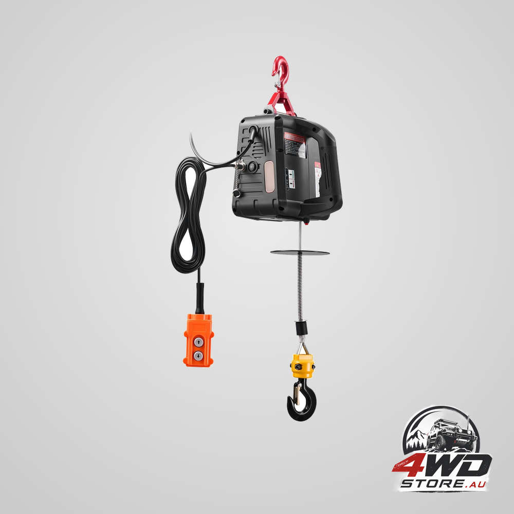 2-in-1 electric hoist winch 500 kg capacity 1500W portable power winch crane
