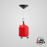 68L waste oil drain tank industrial fluid drain tank with adjustable funnel height
