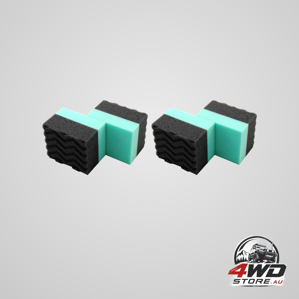 Tyre shine applicator foam pads for tyre dressings, wax and polish, pack of 4
