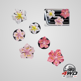 Cute car air freshener vent clips 6 pcs, pink flower air conditioner decoration