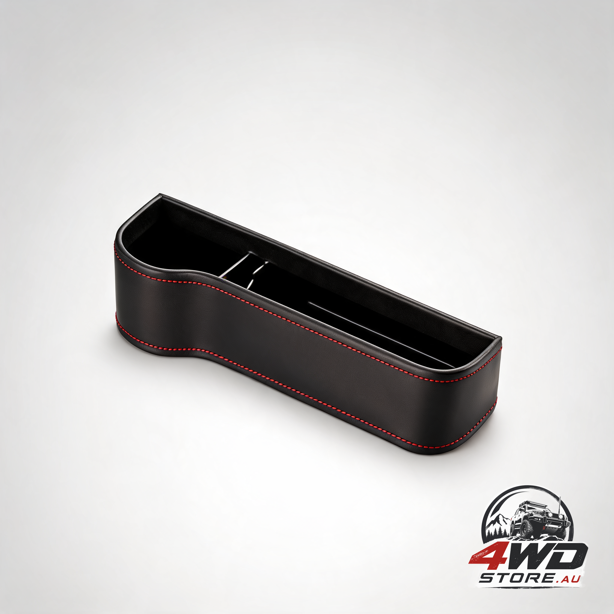 2 piece car front seat side gap organiser, PU leather storage box