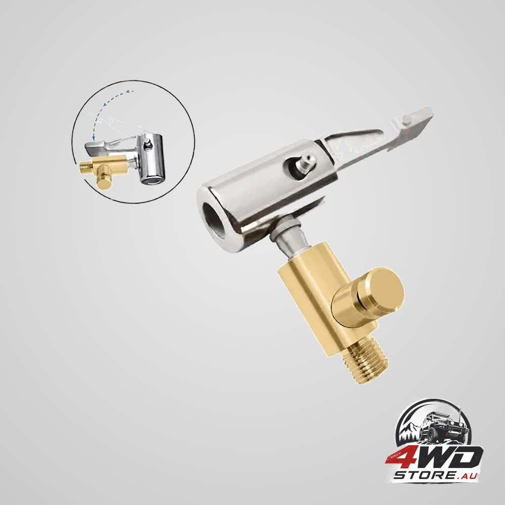 Car tyre valve adapter, portable threaded inflator mouthpiece air pump connector