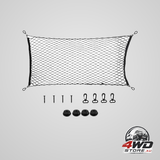 Universal car trunk storage net for luggage, SUV and truck, black