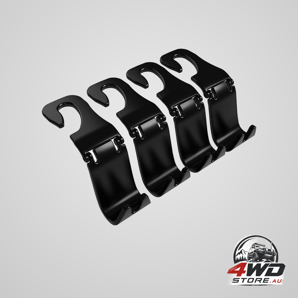 Car back seat headrest storage hooks, universal heavy duty bag organiser hangers