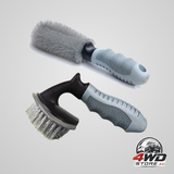 2 piece wheel cleaning brush set for car, tyre and motorcycle rims