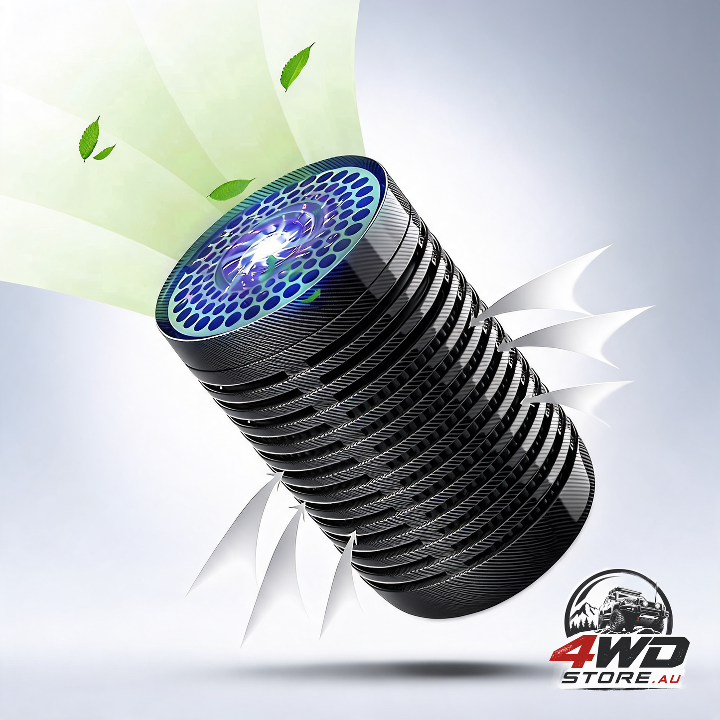 Car air purifier for smoke, mini quiet personal travel air cleaner