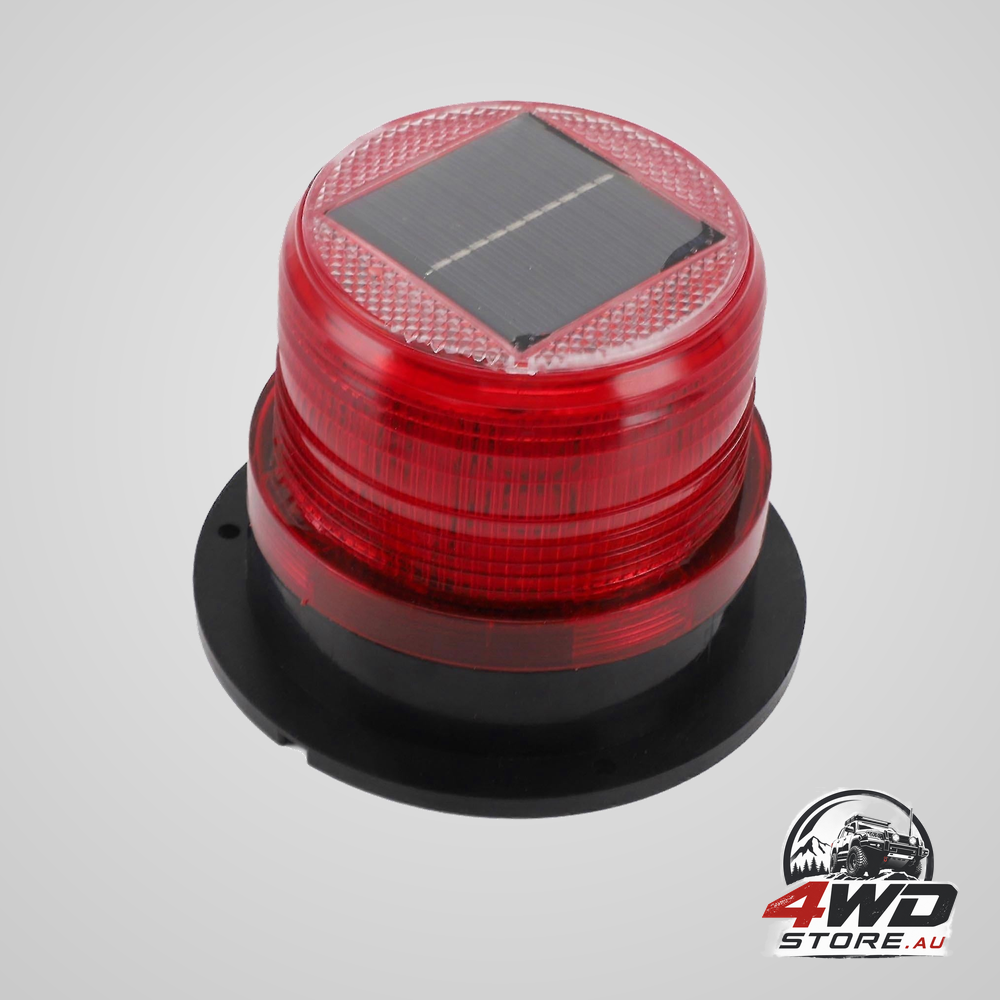 Red LED emergency strobe light with base, waterproof vehicle warning light