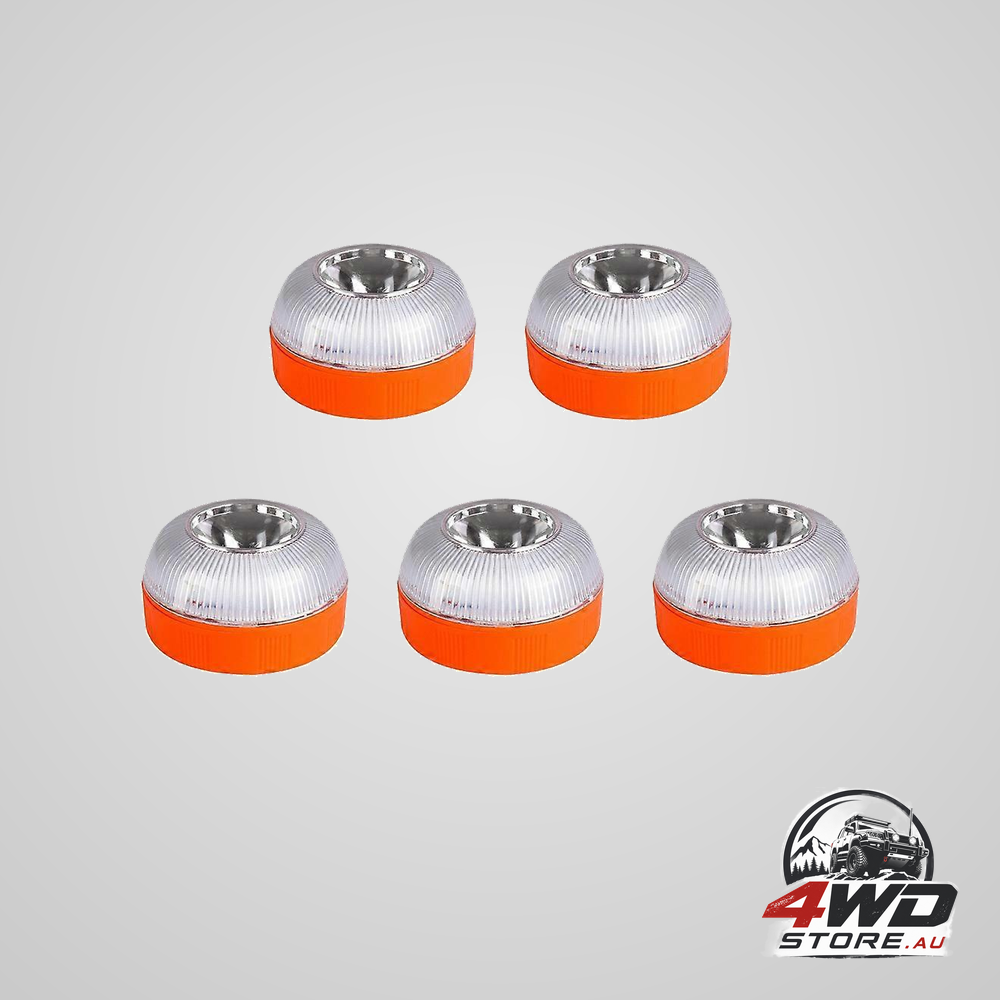 V16 emergency LED warning lights 5 pcs, white and yellow beacon traffic light