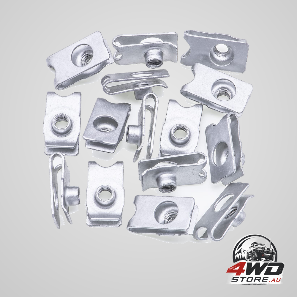 Rexka 10 piece M6-1.0 bumper cover U nut 90675-SA5-003 for Honda and Acura