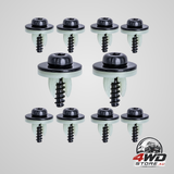 Rexka 10 set engine splash shield T30 Torx bolts and grommets for Ford