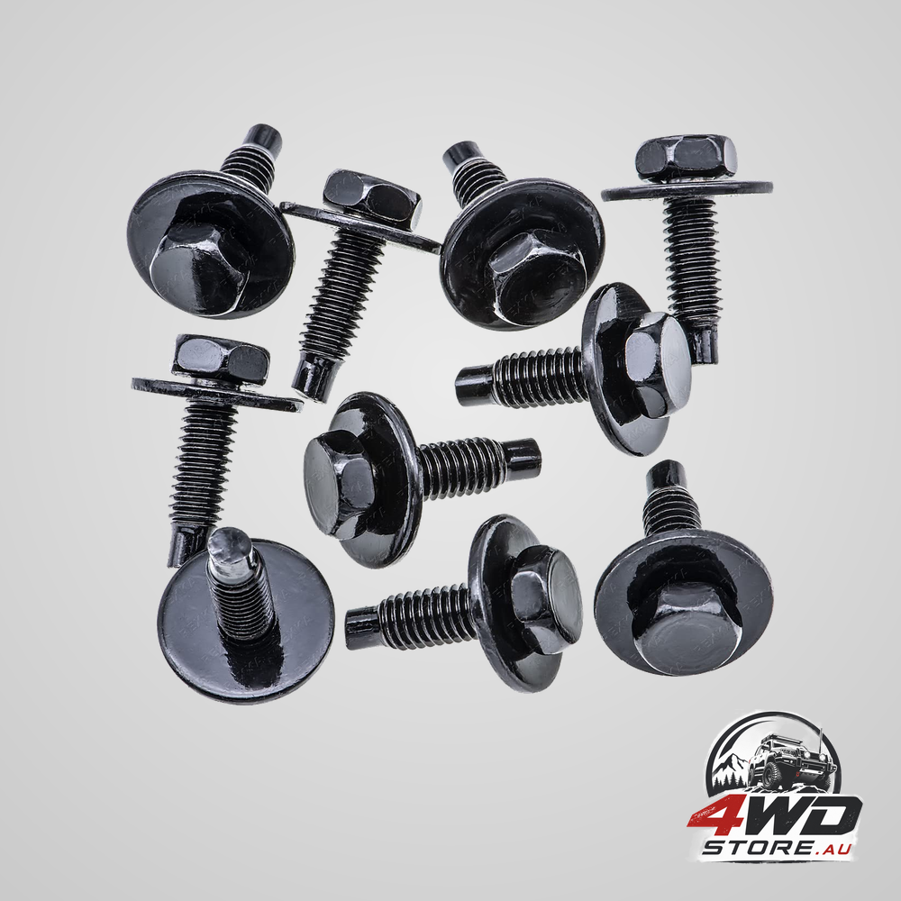 Rexka 10 piece M6-1.0 hex head Sems bolts 08146-6162H for Nissan and Infiniti