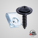 Rexka 15 set fender liner splash shield screw and U nut kit for Honda and Acura